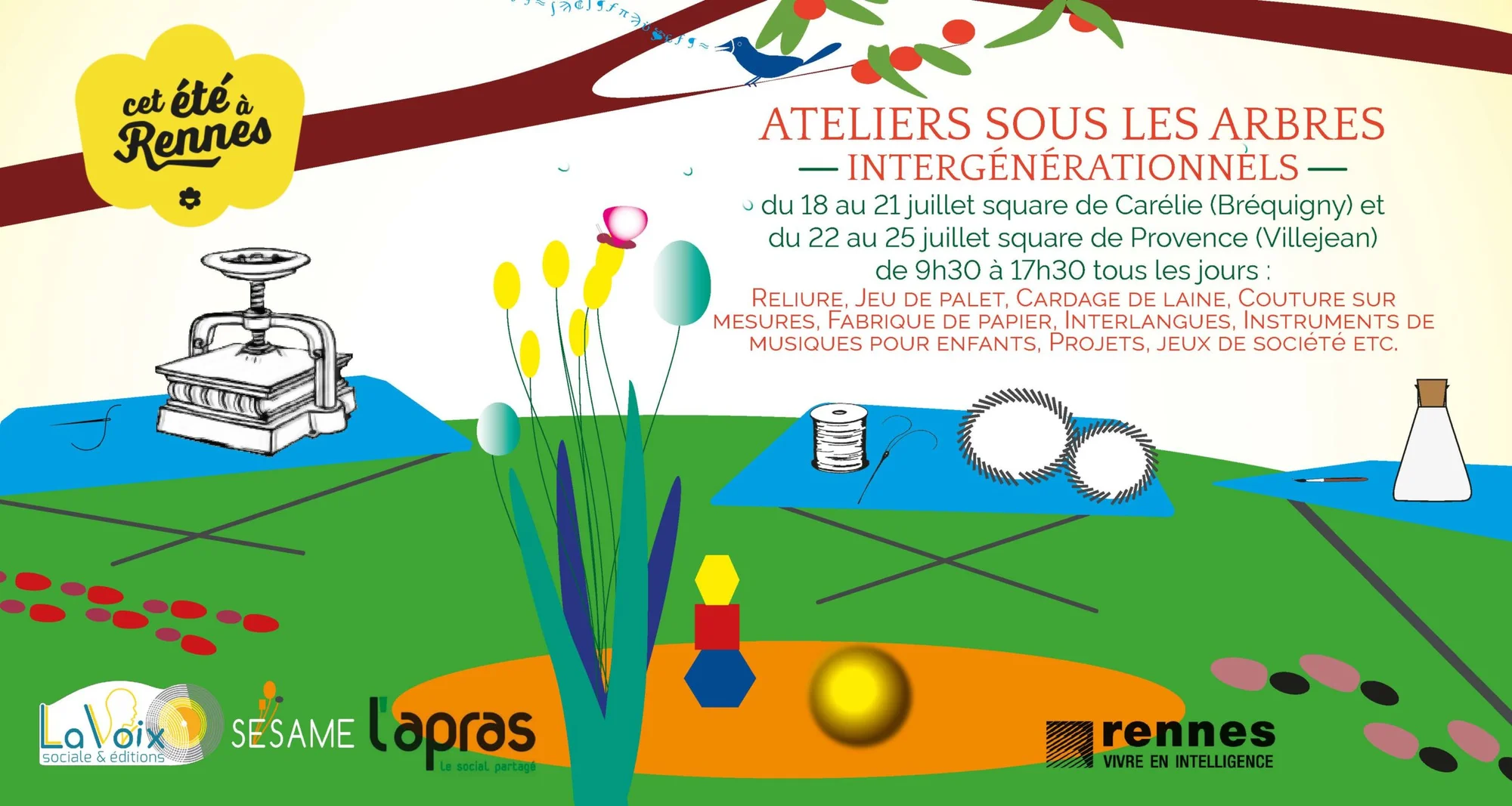 Ateliers sous les arbres 2021